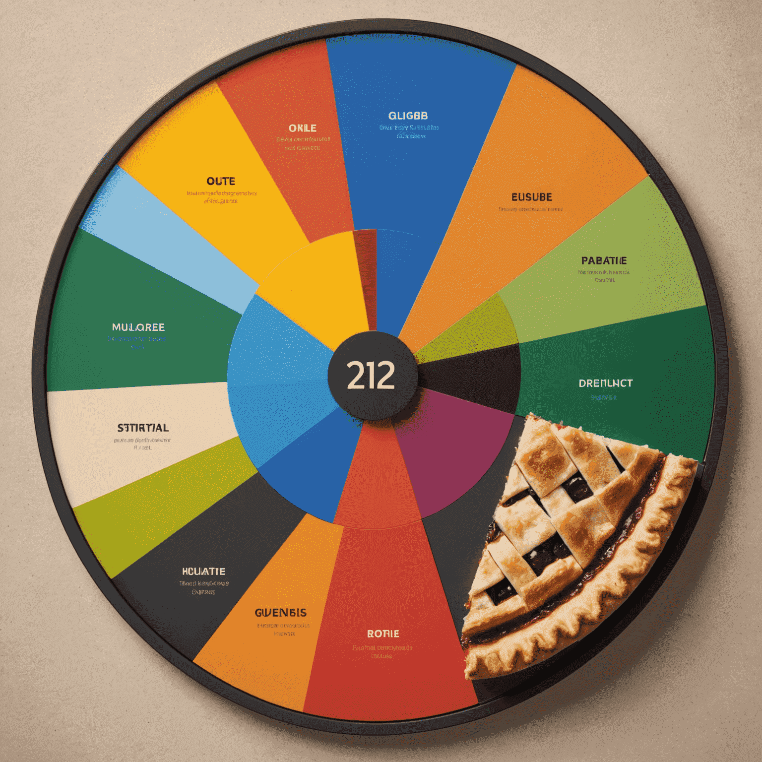 Diverse portfolio of oil-related assets represented by colorful pie chart