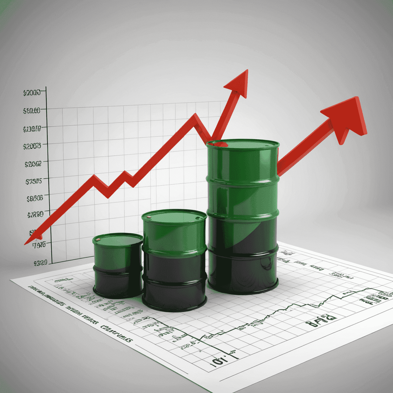 Graph showing rising oil prices and increasing dividends, illustrating the potential high returns of oil investments