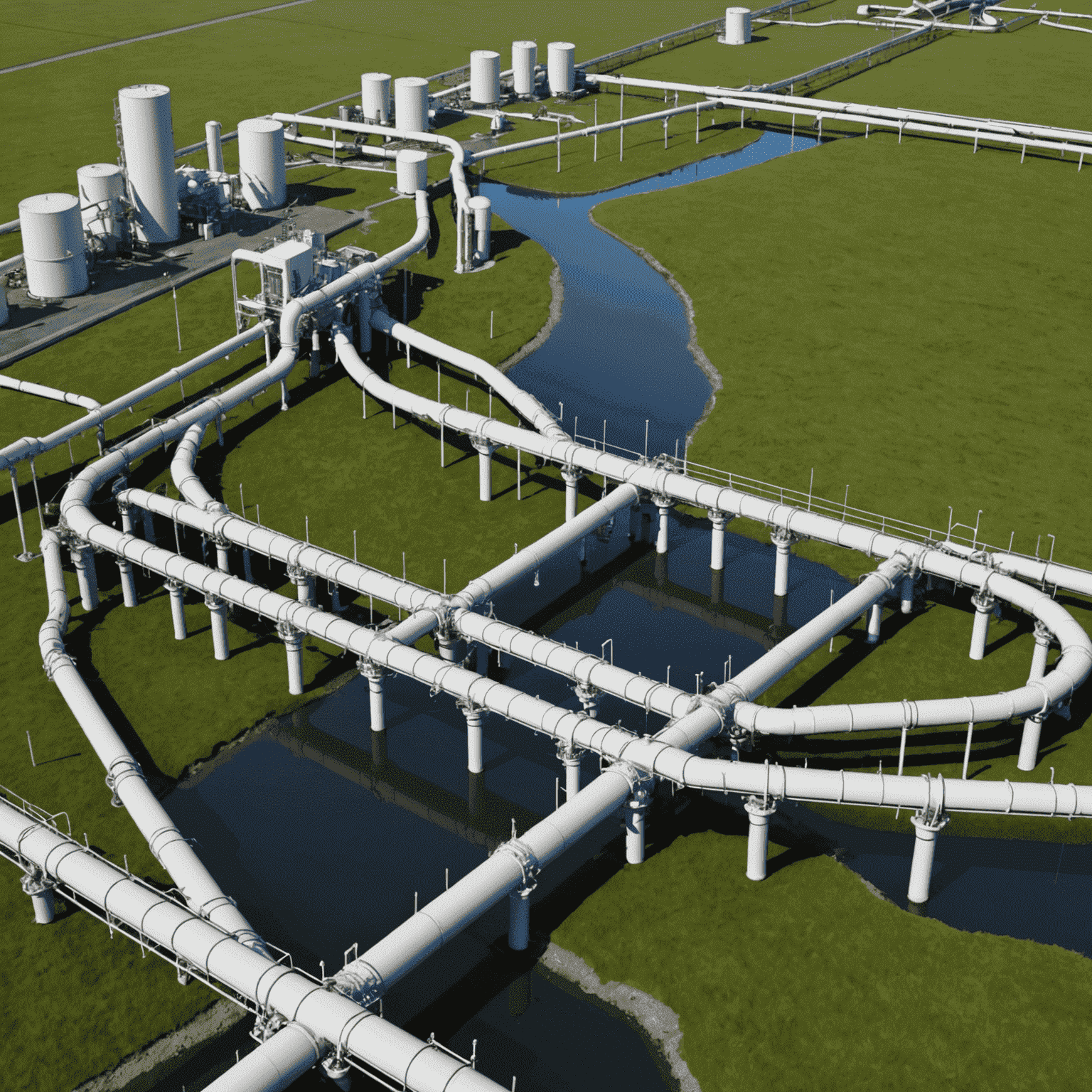 Pipeline network with MLP structure diagram overlay